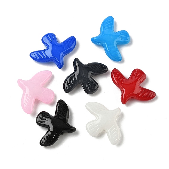 Выпечка окрашенные стеклянные бусины, голубь мира