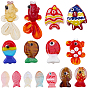 15 piezas 15 estilos cuentas de murano hechas a mano, pescado