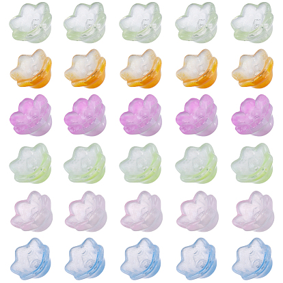 120 шт 6 цвета гальванические стеклянные бусины, Флорес conallariae