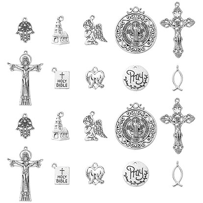 100 шт 10 стили подвески из сплава в тибетском стиле, без свинца и без кадмия