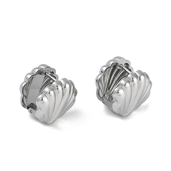 304 серьги-кольца в форме ракушки из нержавеющей стали