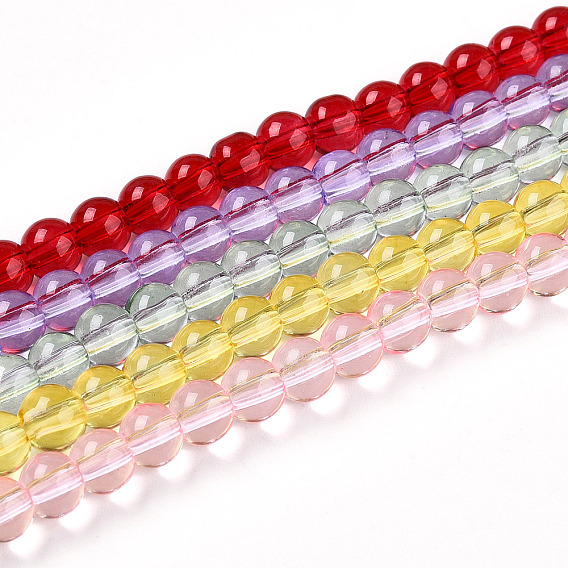 Краска для выпечки, прозрачные стеклянные бусины, нити, круглые