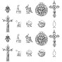 100 шт 10 стили подвески из сплава в тибетском стиле, без свинца и без кадмия