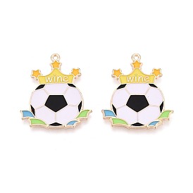 Подвески из эмали и сплава, футбольные и коронные подвески, золотые