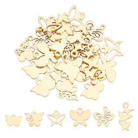 Unicraftale 304 Stainless Steel Charms, Laser Cut, Butterfly