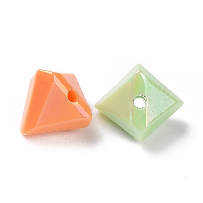 Opaque Acrylic Imitation Shell Beads, Triangle