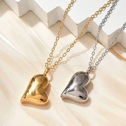 304 нержавеющая сталь навсегда в моем сердце памятные ожерелья с подвесками на память