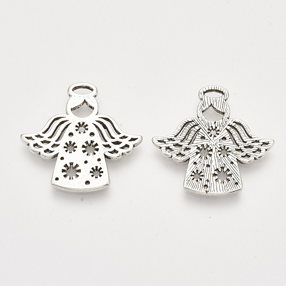 Сплавочные подвески тибетского стиля, ангел, без кадмия и без свинца
