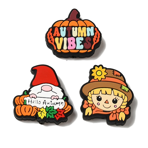 Осенняя тема силиконовые бусины