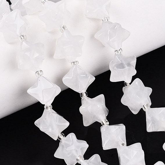 Природных кристаллов кварца бисер нитей, горного хрусталя, звезда, с бисером