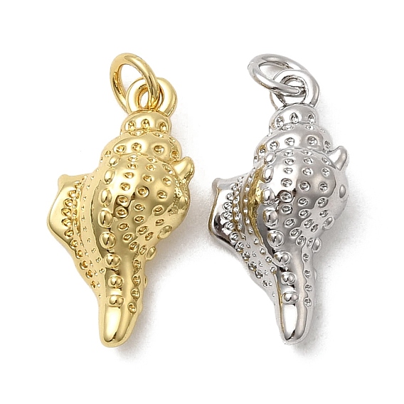 Латунные подвески, форма раковины, долговечный, стойки покрытие, без свинца и без кадмия, с целью перехода в кольце