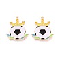 Подвески из эмали и сплава, футбольные и коронные подвески, золотые