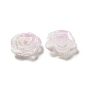 Luminous Transparent Resin Decoden Cabochons, Glow in the Dark Flower with Glitter Powder
