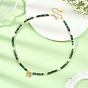 Collares con colgantes de crisocola natural y magnesita natural, mariposa, con dijes de circonita cúbica transparente con micro pavé de latón