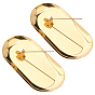 2Pcs Hexagon Brass Incense Burner Holder, with 2Pcs Stainless Steel Oval Plate