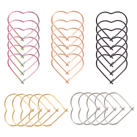 50 шт. 5 цвета вакуумное покрытие pvd 304 фурнитура для сережек-колец из нержавеющей стали, бокал шарма кольца