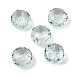 Glas K9 Glas, Nachahmung österreichische Kristall-Perlen, Flachrund, facettiert