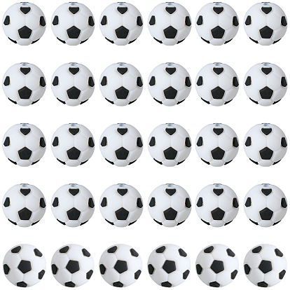 30шт. пищевые силиконовые шарики, футбол