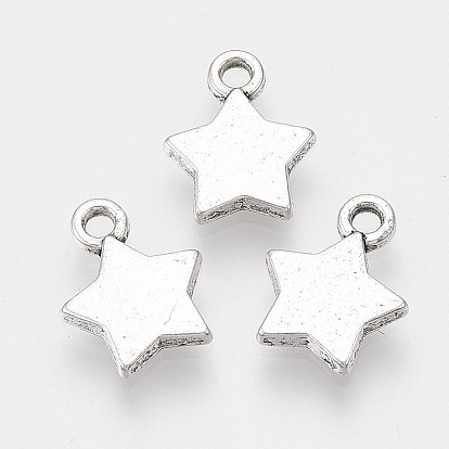 Подвески из сплава в тибетском стиле, без кадмия и без свинца, звезда