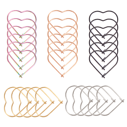 50 шт. 5 цвета вакуумное покрытие pvd 304 фурнитура для сережек-колец из нержавеющей стали, бокал шарма кольца