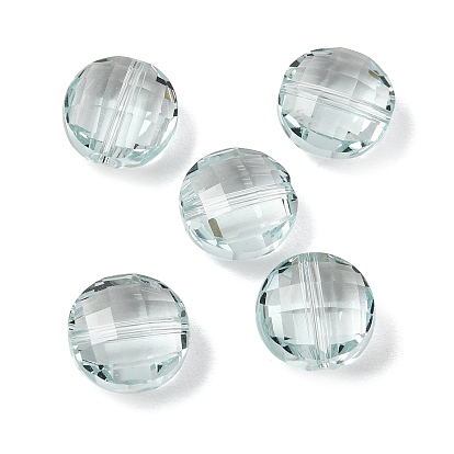 Glas K9 Glas, Nachahmung österreichische Kristall-Perlen, Flachrund, facettiert