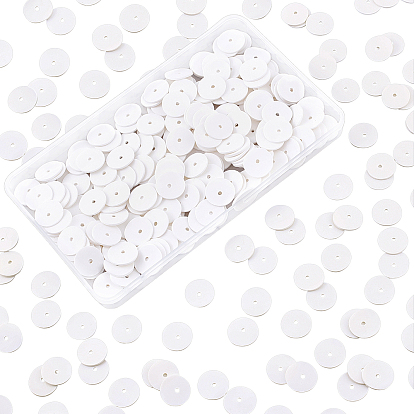 1.5 brins de perles en pâte polymère faites à la main, perles heishi, disque / plat rond