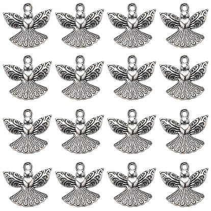 Сплавочные подвески тибетского стиля, ангел, без кадмия и без свинца