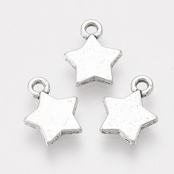 Подвески из сплава в тибетском стиле, без кадмия и без свинца, звезда