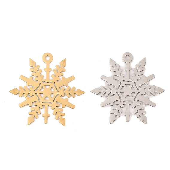 201 подвески из нержавеющей стали, лазерная резка, снежинка очарование