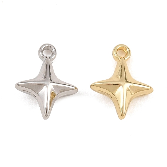 Charms de aleación, encantos estrella, chapado en rack, sin plomo y cadmio