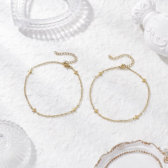 304 браслеты из нержавеющей стали, крестик