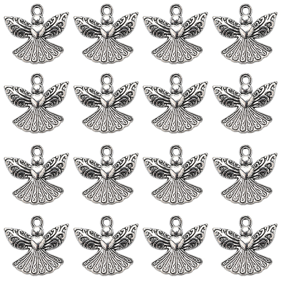 Сплавочные подвески тибетского стиля, ангел, без кадмия и без свинца