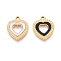 304 нержавеющей стальной эмали подвески, сердце прелести, ионное покрытие (ip), долговечный, золотые