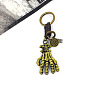 Halloween Skeleton Hand Alloy with Cowhide Keychain, for Men Car Key Pendant Decorations