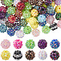 100 бусины со стразами из смолы, с акриловыми круглыми бусинами внутри, для жевательной резинки ювелирных изделий