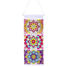 Creative Diamond Painting Hanging Storage Bag Set, Craft Storage Hanging Bag, Diamond Datura Stramonium Flower Style