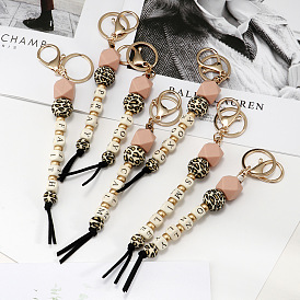 MAMA Letter Silicone Beads Keychain Bag Accessories Bohemian Style Accessories Tassel Pendant