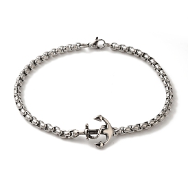 316 Surgical Stainless Steel Box Chain Anchor Link Bracelets