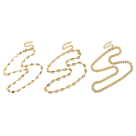 316 ожерелья из хирургической нержавеющей стали, реальный 18 k позолоченный