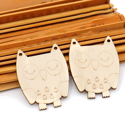 Незаконченные деревянные подвески, сова