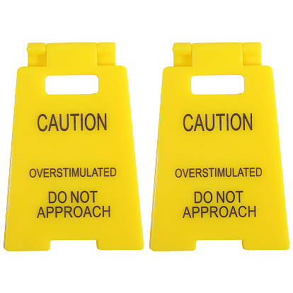 2шт. предупреждающий знак из смолы, признак чрезмерной стимуляции