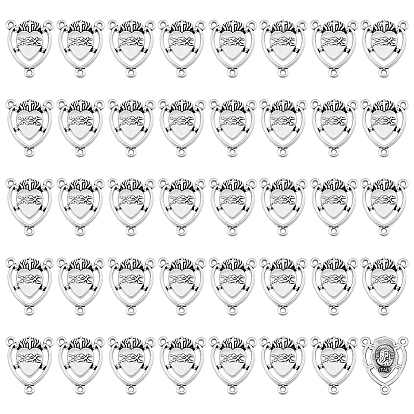 40 Соединения компонентов люстры из сплава в тибетском стиле, священные сердечные связи