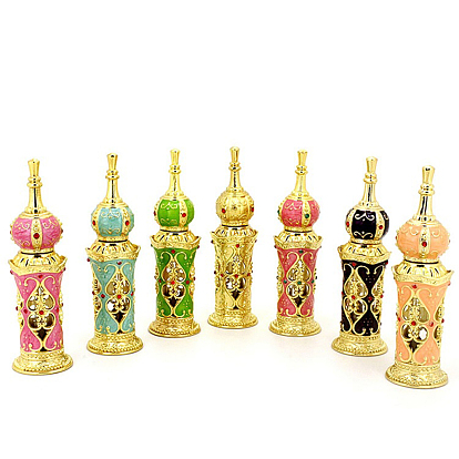 Arabian Style Empty Glass Dropper Bottles, for Essential Oils Aromatherapy Lab Chemical, Refillable Bottle, Building