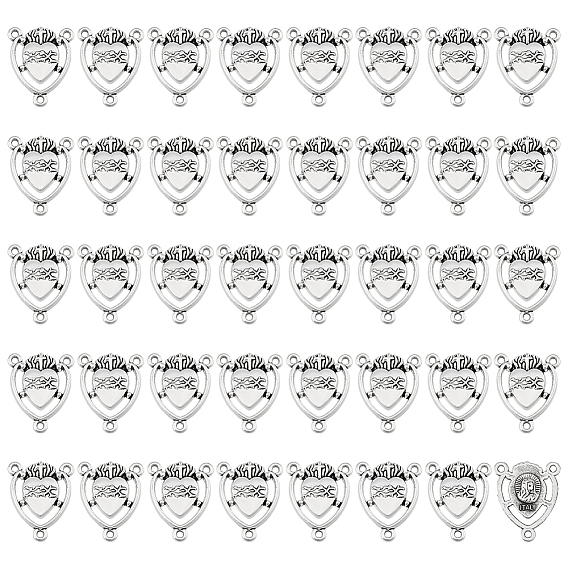 40 Соединения компонентов люстры из сплава в тибетском стиле, священные сердечные связи