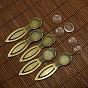 18mm Clear Domed Glass Cabochon Cover for DIY Alloy Portrait Bookmark Making, Bookmark Cabochon Settings: 80x22mm, Tray: 18mm