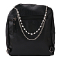 Alloy Double Layer Purse Chains, Handbag Decorative Chains, with Plastic Imitation Pearl Bead