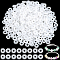 350Pcs Rubber O Rings, Donut Spacer Beads, Fit European Clip Beads