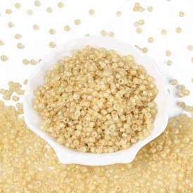 Прозрачные внутри цветные стеклянные бусины, двухконусные