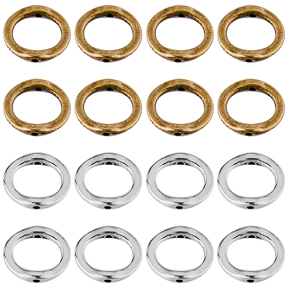 100 шт. 2 цвета, оправа из бисера из сплава в тибетском стиле, без свинца и без кадмия, кольцо