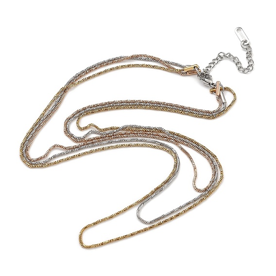 304 многослойные ожерелья из нержавеющей стали в виде змейки